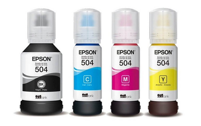 Tinta Epson Original para impressoras Ecotank série 504