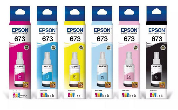 Tinta Epson Original para impressoras Ecotank série 673